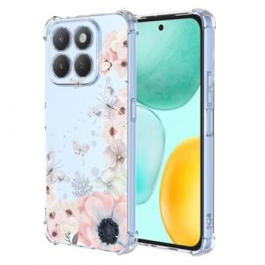 SEAHAI Coque pour Honor 400 Smart/Honor X7d, Ultra Mince &Eacute;l&eacute;gant en Silicone Souple Fleurs Color&eacute;s Housse Brillante Antichoc, Transparent TPU Gel &Eacute;tui - Cam&eacute;lia (Liner-EU, neuf)