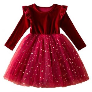 Générique Robe bébé Fille Noël, BéBéS Filles NoëL Tutu Jolie Robe à Manches Longues Tenues Jupe De pour Enfants Tenue De Noel Fille Costume BéBé Noel | VêTements Chaud (CQkejiGS, neuf)