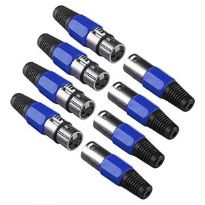 4Pack Cabl Dmx Connectique Xlr 3 Broche Prise Xlr à Souder, Fiches Xlr Audio Connector 3 Pin Adaptateur Embase Pour Cordon Xlr Male Femelle, Microphon Cannon Xlr Prise Dmx Cables NC3FX XLR Stecker (WecanLight, neuf)