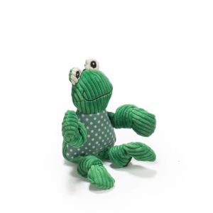 HuggleHounds Jouet couineur en Peluche Velours côtelé Durable pour Chien Idéal pour mastiquer agressif, Grenouille, Petit (Animal Lovers Tierbedarf, neuf)