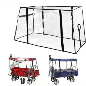 Huucozn Housse de pluie pour poussette - Housse de pluie pour chariot de transport - Transparent - Housse de protection contre la pluie pour chariot de jardin pliable - Housse de pluie universelle (NOISY ADRENALINE, UNIPESSOAL LDA, neuf)