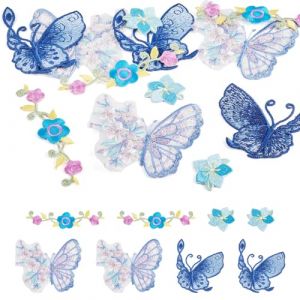 Craftora Lot de 12 &eacute;cussons thermocollants en tissu brod&eacute; floral &agrave; coudre pour jeans, vestes, v&ecirc;tements, chapeaux (Yilisi Jewelry, neuf)