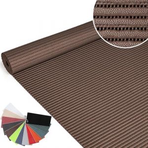 ANRO Tapis de bain en mousse souple antid&eacute;rapant pour salle de bain et douche - Tapis de sol en mousse souple brun 65x140cm (anrotradegmbh, neuf)