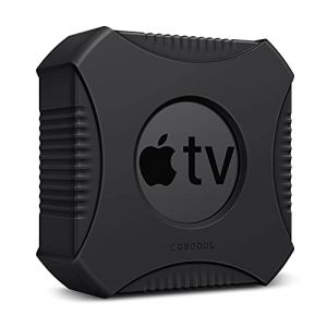 CaseBot Coque de protection compatible avec Apple TV 4K (2&egrave;me et 1e g&eacute;n&eacute;ration)/Apple TV HD, en silicone l&eacute;ger et r&eacute;sistant aux chocs, pour Apple TV 4K 2021/Apple TV HD 4&egrave;me g&eacute;n&eacute;ration TV Box, noir (South Magic EU, neuf)