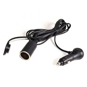 Voiture Allume-Cigare Extension Câble Mâle à Femelle Prise avec Interrupteur et Voyant, Allume-Cigare Rallonge Auxiliary avec 10A Fusible 18AWG 3M Câble 12V/ 24V - Noir (Linko Tech EU, neuf)
