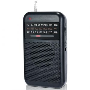 Poste Radio Portable, AM/FM/SW Radio a Pile, Radio de Poche à Piles avec Excellente réception et Prise Casque, Mini Radio Transistor pour l'extérieur, l'intérieur et Les urgences (MuyeStore, neuf)