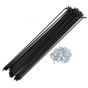 A ABSOPRO Rayons De V&eacute;lo 12G Longueur 257Mm Rayons De Roue De V&eacute;lo en Acier Au Carbone Noir 1 Ensemble (Pasopro, neuf)