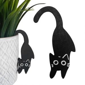 Yulokdwi Porte-Pot de Fleurs en Forme de Chat | D&eacute;coration Animale pour Pots de Fleurs - Accessoire D&eacute;co Miniature Amusant pour Pots de Fleurs et Vases en Int&eacute;rieur/Ext&eacute;rieur, Balcon, Terrasse et (Yulokdwi, neuf)