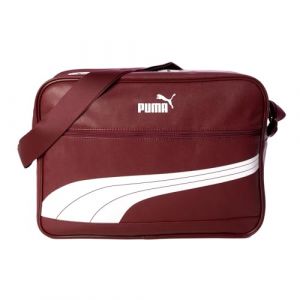 PUMA Unisexe - Sac à bandoulière rétro pour adulte - Campus Reporter, Bordeaux/blanc, Einheitsgröße (kalbachs, neuf)