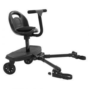 Poussette universelle pour b&eacute;b&eacute; - Plateforme - Attelage de remorque avec si&egrave;ge - Construction en aluminium - Charge maximale : 50 kg - Pour deux enfants - Pour faire du shopping, marcher - Facile &agrave; (EuZon, neuf)