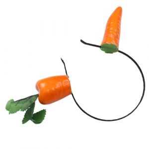 STOBAZA Bandeau Cheveux Femme Adulte en Mousse Forme Carotte Accessoire de F&ecirc;te Halloween et D&eacute;guisement Cr&eacute;oles de F&ecirc;te Originales et L&eacute;g&egrave;res pour Costume Amusant (Vitong, neuf)