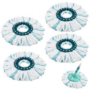 4 Pièces pour Leifheit Serpillière Têtes de Rechange, Compatible pour Leifheit Clean Twist Disc Mop, Système à Fibres Balai pour Leifheit Franges de Remplacement, pour Tous Types de Sols Balai twist (STORE CICCONI GABRIELA S.R.L., neuf)