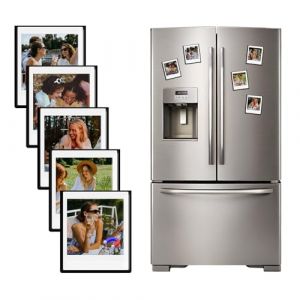 HIYQIN Lot de 5 Cadres Photo Magn&eacute;tiques pour Pellicule Instax Square (2,83x3,38"), Cadre Photo pour R&eacute;frig&eacute;rateur Compatible avec Fujifilm Instax Square SQ1/SQ20/SQ40/SQ10/SQ6/SP-3 &ndash; Noir (HIYQIN, neuf)