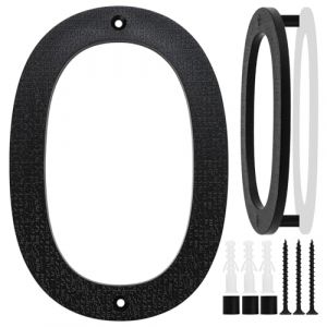 Numéro de Maison Grande Taille Noire, 20cm, Plaque Flottante de Numéro de Maison, Numéro de Rue/Porte en Plastique ABS Effet 3D pour Bureaux, Boîtes Aux Lettres, Garages (Numéro 0) (ShenZhenWenChangXiMaoYiYouXianGongSi, neuf)