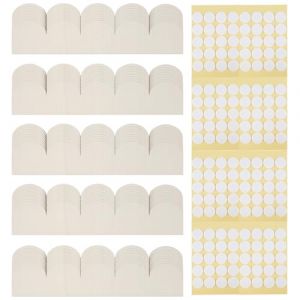 OUPADOS Lot de 56 baguettes d&eacute;coratives en bois non peintes - Bord ondul&eacute; (20 x 4 cm) - Bandes d&eacute;coratives en bois avec pastilles adh&eacute;sives pour bricolage de maison, maison de poup&eacute;e, armoire, &eacute;tag&egrave;re (Aallo, neuf)