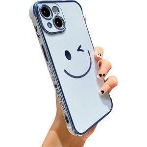 Emlivi Coque de protection pour iPhone 11, motif smiley mignon, en silicone TPU souple, galvanis&eacute;, motif c&ocirc;t&eacute; mignon, r&eacute;sistant aux chocs, pour iPhone 11, bleu (Emlivi, neuf)