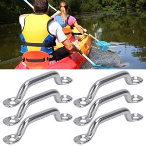 Pinces de Sangle de Kayak, Paquet de 10 Supports de Sangle de Bateau en Acier Inoxydable, Pinces de Lac, Plaque à œil avec Vis, Crochets de Plaque de Pont à Visser, pour Kayak (BAFOVY-eu, neuf)