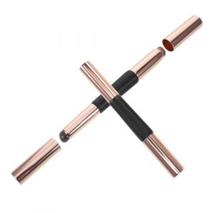 POPETPOP 2 pi&egrave;ces Pinceaux Maquillage Double Face Silicone Brosse L&egrave;vres R&eacute;utilisable et Applicateur Correcteur Compact et Portable pour L&egrave;vres et Anti-imperfections (Denneyas, neuf)