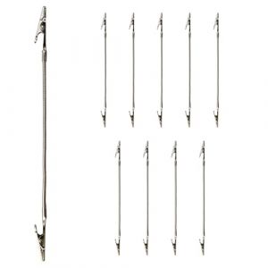 Qfdiwr Flexible Bras avec Pince Crocodile - Porte-Bobine | 10 Pi&egrave;ces Fournitures de Rangement Portables &Eacute;tiquettes &agrave; Pince Longue Dur&eacute;e pour Jardin Maison Ext&eacute;rieur (fiterw, neuf)