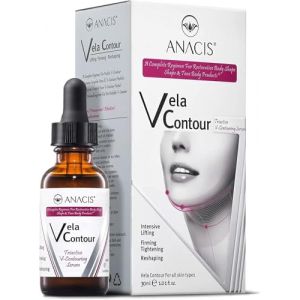 Vela Contour Sérum - Raffermissant et Liftant pour le Cou, Anti-Rides, Réduit le Relâchement et le Double Menton | ANACIS Sérum Visage et Cou (BERGHOUZ, neuf)