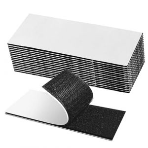 Scratch Autocollant Double Face (15 pièces), Bande Scratch Adhésive Noir, Pour Mur, Sol, Métal, Plastique, Ménage, Bricolage, Puissant Réutilisable 3 * 10cm, Carré noir (YuanNeiWH, neuf)