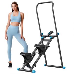 MERACH Stepper Fitness Appartement,2025 Nouveau Escalier Sport,Appareil d'Entraînement Cardio Compact et Guidon pour Maison avec Écran LCD et 3 Hauteurs Ajustables (MERACH Direct EU, neuf)