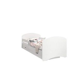 Happy Babies - LIT D'ENFANT DOUBLE FACE AVEC TIROIR Design moderne avec bords s&eacute;curis&eacute;s et matelas en mousse antichute 7 cm (Sans motif, 180x90) (EuroTrip, neuf)