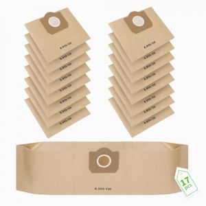 6 sacs d'aspirateur pour Karcher 6.959-130.0 pour WD3 WD3P MV3 MV3P Premium A2201 A2204 A2504 A2554 A2251 A2604 Sacs en papier Aspirateur multifonction K&auml;rcher (7) (7 sacs) (LDXXDE, neuf)