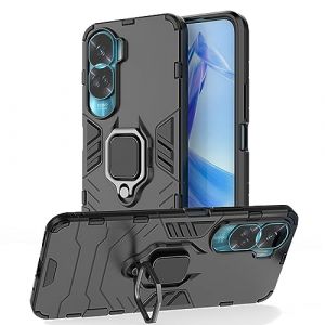 NOVAGO Compatible avec Honor 90 Lite 5G - Coque Résistante Anti Choc avec Anneau Bague Anti Chute/béquille (NOVAGO-Vendeur PRO français, neuf)
