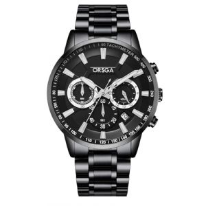 CIVO Montre Homme Acier Chronographe: Analogique Date Montre Bracelet Etanche Quartz - Mode Design Montre Homme Noir Lumineux (YIRAN Fashion, neuf)