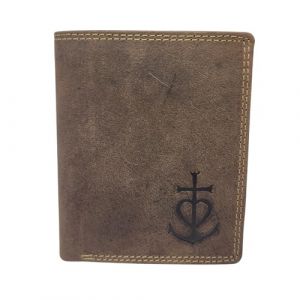 Fr&eacute;d&eacute;ric&Johns&reg; Portefeuille Homme en Cuir V&eacute;ritable &ndash; Mod&egrave;le Stone &ndash; Style Vintage &ndash; Protection RFID &ndash; Compact et &Eacute;l&eacute;gant &ndash; Compatible Permis de Conduire (Croix de camargue) (LILOSAC, neuf)