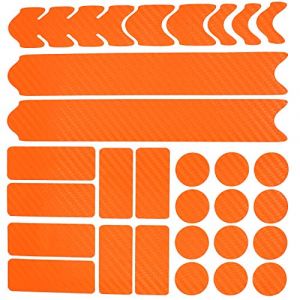 AlphaShield K099 K100 Film de protection autocollant pour cadre de vélo en carbone pour VTT BMX, Orange carbone. (Finest-Folia, neuf)