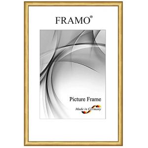 FRAMO Cadre photo &eacute;troits 24 x 32 cm en bois massif | d'or | Couleur/taille s&eacute;lectionnable | Cadre pour affiches | Puzzles | Photos N&deg;081 (Framecenter24_online, neuf)