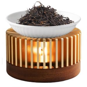 Bruleur Bougie en C&eacute;ramique, Br&ucirc;leur Fondant Cire Parfum&eacute;e, R&eacute;chaud pour Th&eacute;i&egrave;re avec Porte-Bougie, Br&ucirc;leurs &Agrave; Huile Essentielle, Diffuseur Huile Essentielle, pour D&eacute;coration Maison, Bureau (IKSETERATA, neuf)