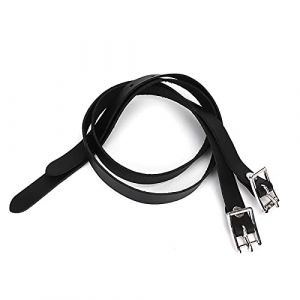 Tiiyee Lani&egrave;res &Eacute;perons en Cuir Fait Main, 2Pcs Courroies &Eacute;questres pour &Eacute;perons Sangles Adulte Bottes Cowboy Accessoires d'&Eacute;quitation Professionnels Contr&ocirc;le et Tenue Sport &Eacute;questre (Tinnije, neuf)