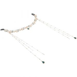 SHERCHPRY accessoires pour cheveux casque frontal d'anniversaire pince à cheveux coiffe de mariée feuille casque de front boho casque de mariée casque vert Alliage de zinc Doré (Dnna Huang, neuf)