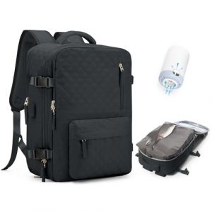 BJLFS Sac à dos sous vide avec pompe,Baggage Cabine à main avec compression pour Ryanair 40x20x25 Sac à dos Voyage Sac cabine Easyjet 45x36x20 pour homme et femme (ONXTHIN, neuf)