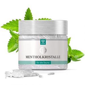LoWell&reg; 50g Cristaux de menthol 100% menthe pure - Id&eacute;al comme infusion pour le sauna dans une bo&icirc;te refermable - Menthol (LoWell GmbH, neuf)