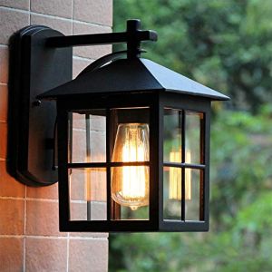 Mengjay Appliques murales étanches extérieures, Vintage Noir lampe murale Applique Antique Industriel luminaire extérieur Jardin Balcon Table à manger Applique murale (ShenShuai Official store, neuf)