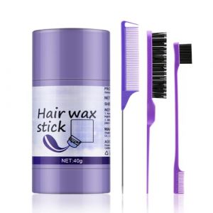 Apooliy Bâton de cire pour cheveux, bâton de cire pour cheveux rebelles, bâton de cire pour cheveux, bâton de pommade pour cheveux non gras, accessoires pour cheveux (Apooliy-US, neuf)