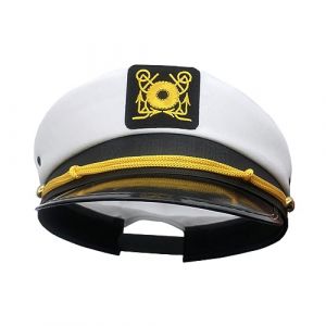 FOMIYES Casquette Marine Chapeaux De Marin Déguisements D'halloween Casquette De Marin Chapeau De Capitaines Pour Hommes Chapeau De Adulte Nautique Mer Cosplay Carte Polyester (Family&Personal, neuf)