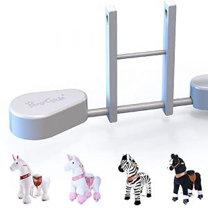 PonyCycle Accessoire Pad de Pédale pour Modèle U, Taille 3/4 – Licorne, Zèbre & Cheval Noir, Pédales en Plastique – Blanc (PonyCycle, neuf)