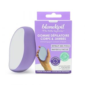 Blond&eacute;pil - Gomme d&eacute;pilatoire corps et jambes. Epilation corps sans douleur, rasage corps et jambes. Epilateur cristal pour femme. Pierre pour enlever les poils. Made in France. (Les Petits Plaisirs France, neuf)