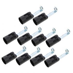 CAXUSD Lot de 10 supports de lampe E14 - Douille r&eacute;glable - Pour lustre, ampoules de lustre, support r&eacute;glable, douille de cand&eacute;labre, bougie (Mamapur, neuf)