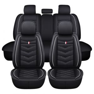 Jialuode Housses de si&egrave;ge de Voiture, Protections de Si&egrave;ge Auto 5 Si&egrave;ges, Housses de Si&egrave;ge Auto-Universel pour Convient &agrave; la Plupart des Voitures, SUV, camions, M088 Noir Blanc (maiduoshen123, neuf)