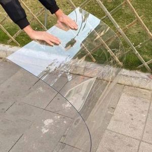 Sh000ad Feuille de Polycarbonate Transparent,Panneaux de Toiture de 1mm Épaisseur,Plaque Plastique Anti-Pluie Isolant pour Exterieur Serre Jardin Abris Terrasse,Facile À Découper (1.22m x 2m) (er ze xiao dian pu, neuf)