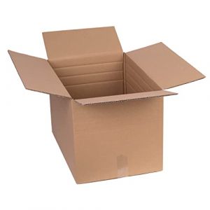 smiley pack Lot de 5 cartons pliants - 600 x 400 x 400 mm - Double cannelure de hauteur - Marron - 60 x 40 x 40 cm - En carton ondul&eacute; - 2 bo&icirc;tes d'exp&eacute;dition ondul&eacute;es (smileypack, neuf)