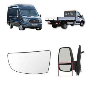 ALIGOPARTS Verre Inf&eacute;rieur de R&eacute;troviseur Gauche pour Ford Transit MK8 (2014-2023) avec D&eacute;tection d&rsquo;Angle Mort | Remplace BK31-17C18-AA, 1855103 (Aligoparts Limited, neuf)