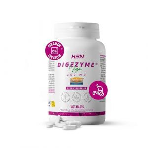 HSN Digezyme 200 mg Enzymes Digestives Végétaliennes | 180 Comprimés | Brevet Digezyme® (Amylase, Protéase, Lactase, Lipase, Cellulase) | Digestion des Protéines, Glucides, Lipides et Cellulose (HSNstore, neuf)