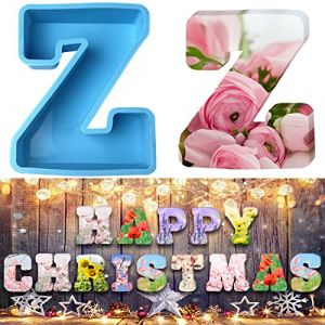 Moule en silicone 3D avec grandes lettres de l'alphabet pour résine ou pâtisserie en forme de lettre Z 15,2 cm (Yanmucy, neuf)